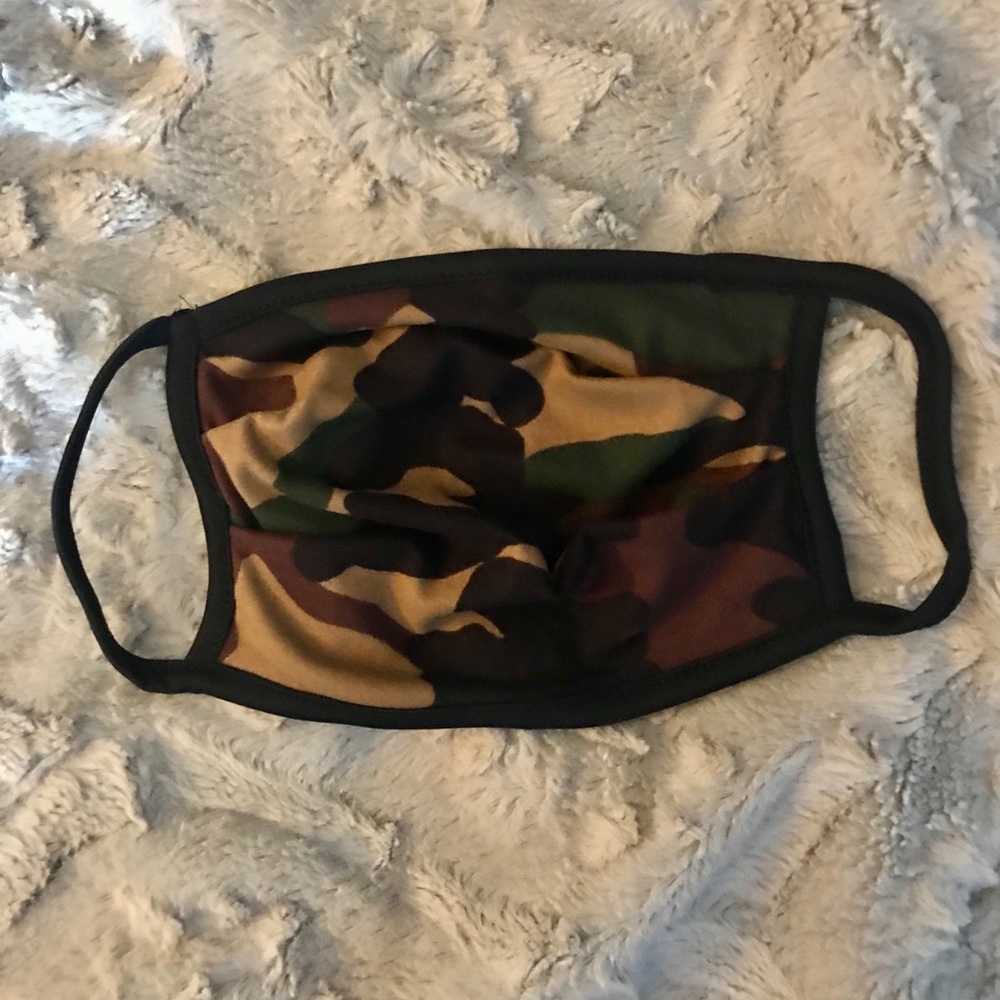 Super soft Adult camo print face mask